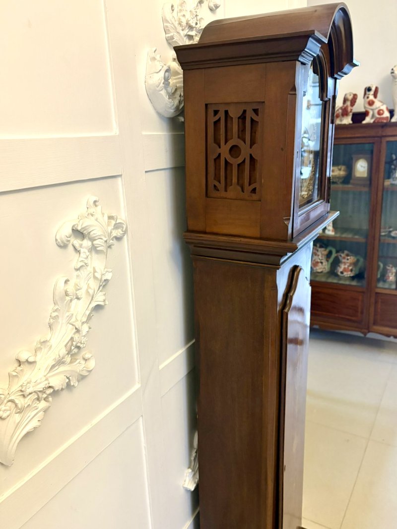 Antique Edwardian Inlaid Mahogany Longcase Clock